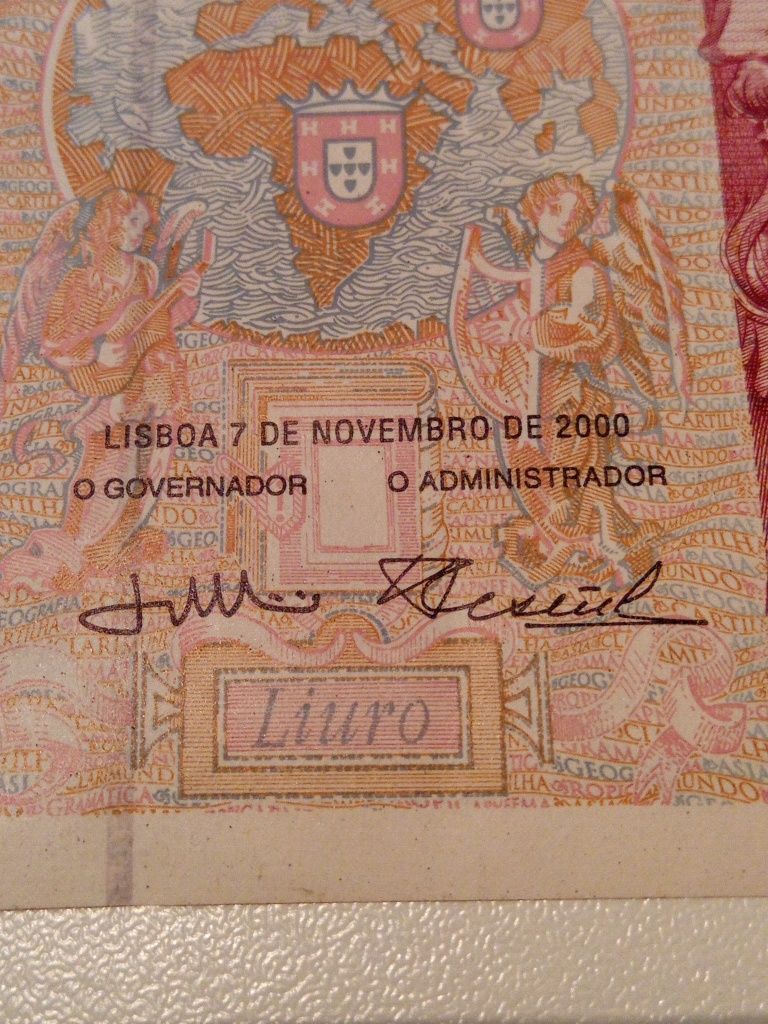 Notas de 500 escudos novas - João de barros