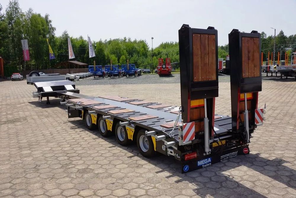 MEGA TRAILERS naczepa czteroosiowa rozciągana +5.000mm, najazdy hydrauliczne DMC 66T  naczepa czteroosiowa rozciągana +5.000mm, najazdy hydrauliczne DMC 66T