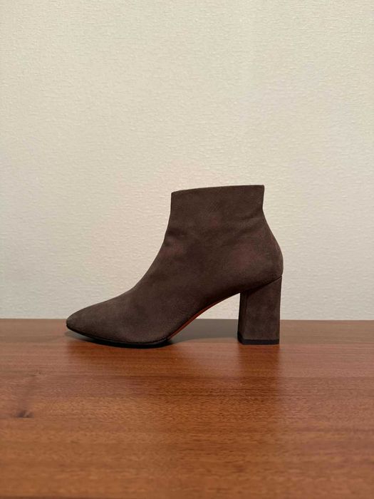 Ботильйони Santoni, оригінал Італія, розмір 39, темно-оливковий, замша