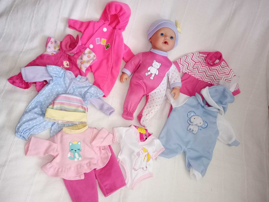 duży zestaw ubranek dla lalki baby born 32 cm - 12 sztuk gratis wysyłk