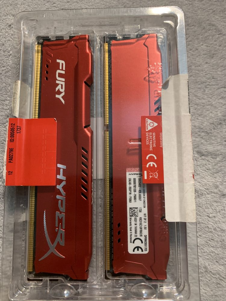 HyperX 8GB 1600MHz Fury Red CL10 (2x4GB)