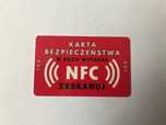 Karta bezpieczeństwa z chipem NFC –NOWOŚĆ!