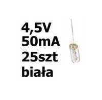 Żarówka miniaturowa biała 3x7mm 4,5V 50mA 25szt