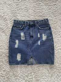 Krótka jeansowa spódnica H&M miniówa spódniczka dżinsowa 34