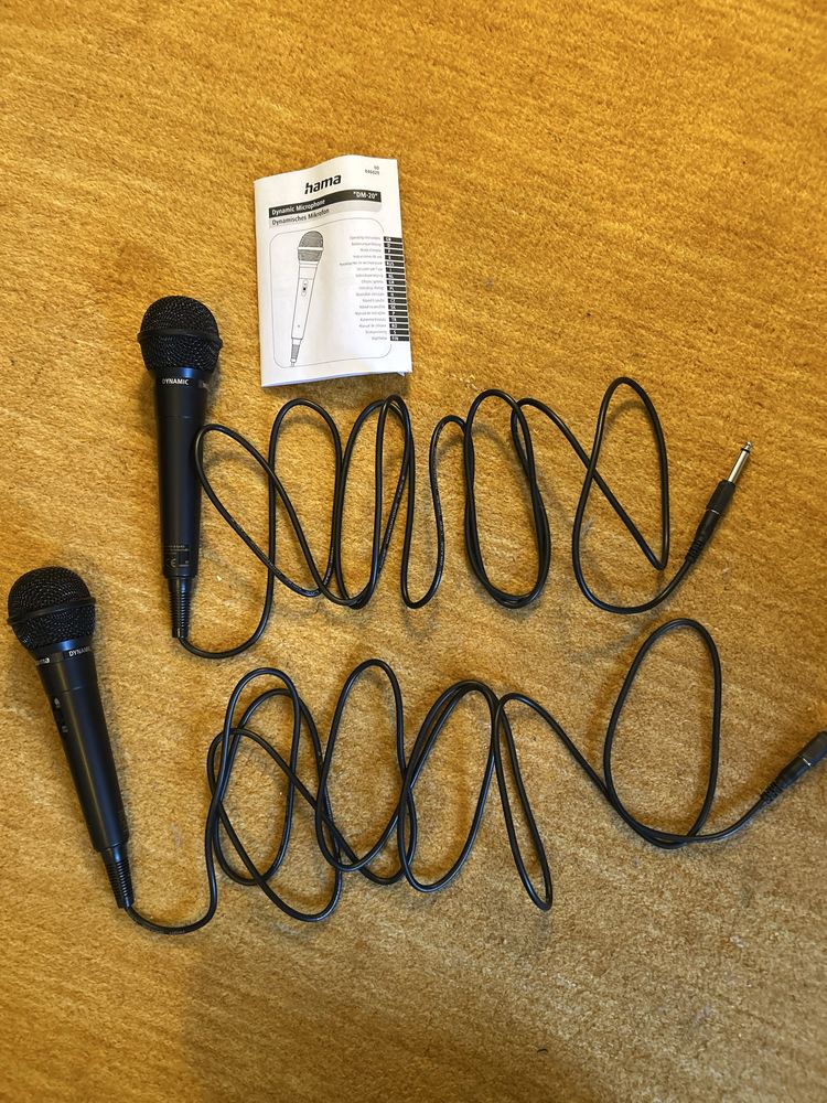 Dwa mikrofony przewodowe HAMA DM-20