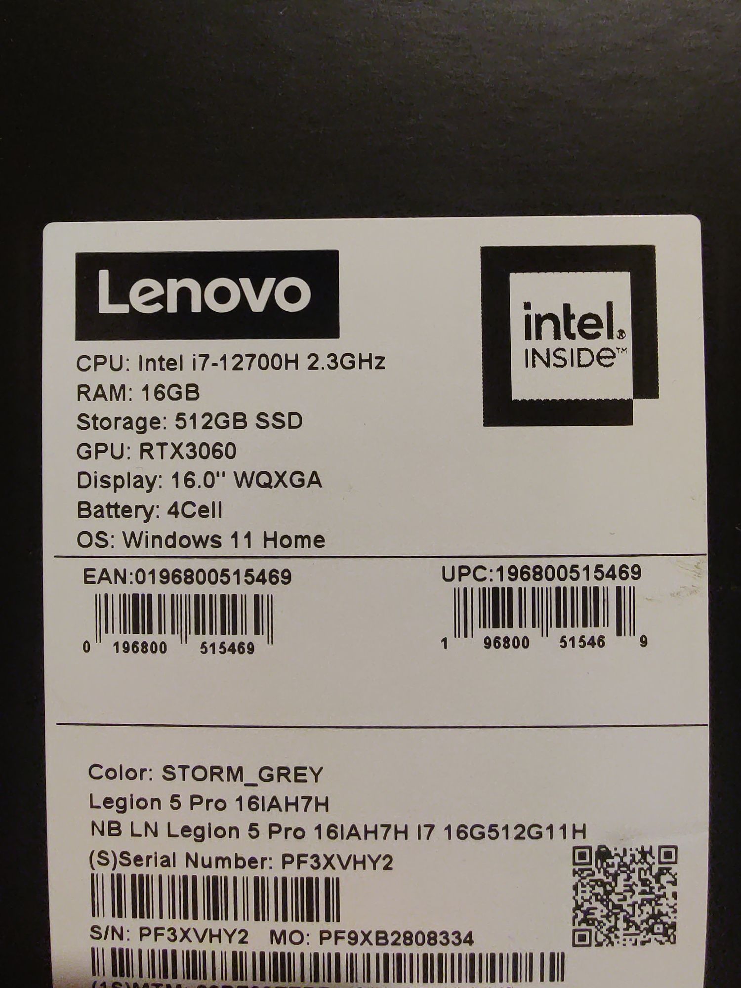Laptop Gamingowy Lenovo Legion 5 pro
