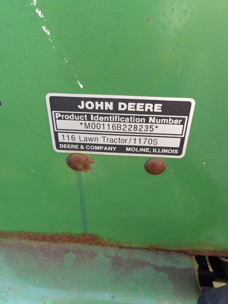 JOHN DEERE  116 kosiarka traktorek