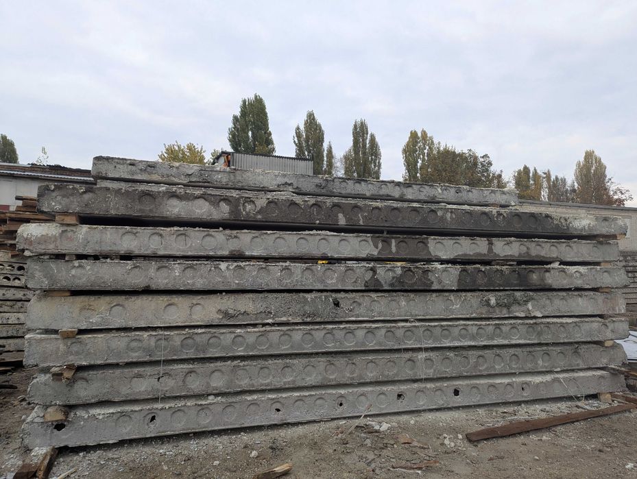 Плити перекриття 5,9м 6м 1,2м, Київ, пустотні, Б/в