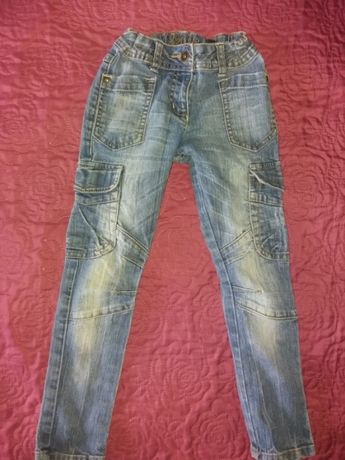 Spodnie jeansowe,jeansy,legginsy, rurki 116-122