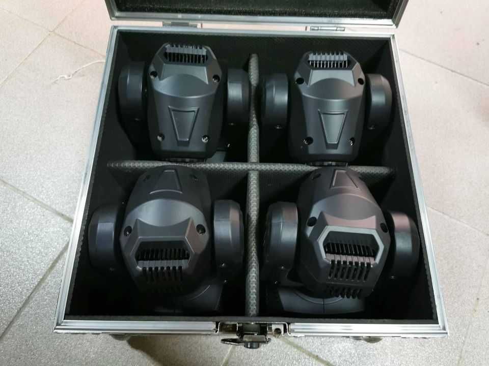 4 Moving head Spot led 60w com case