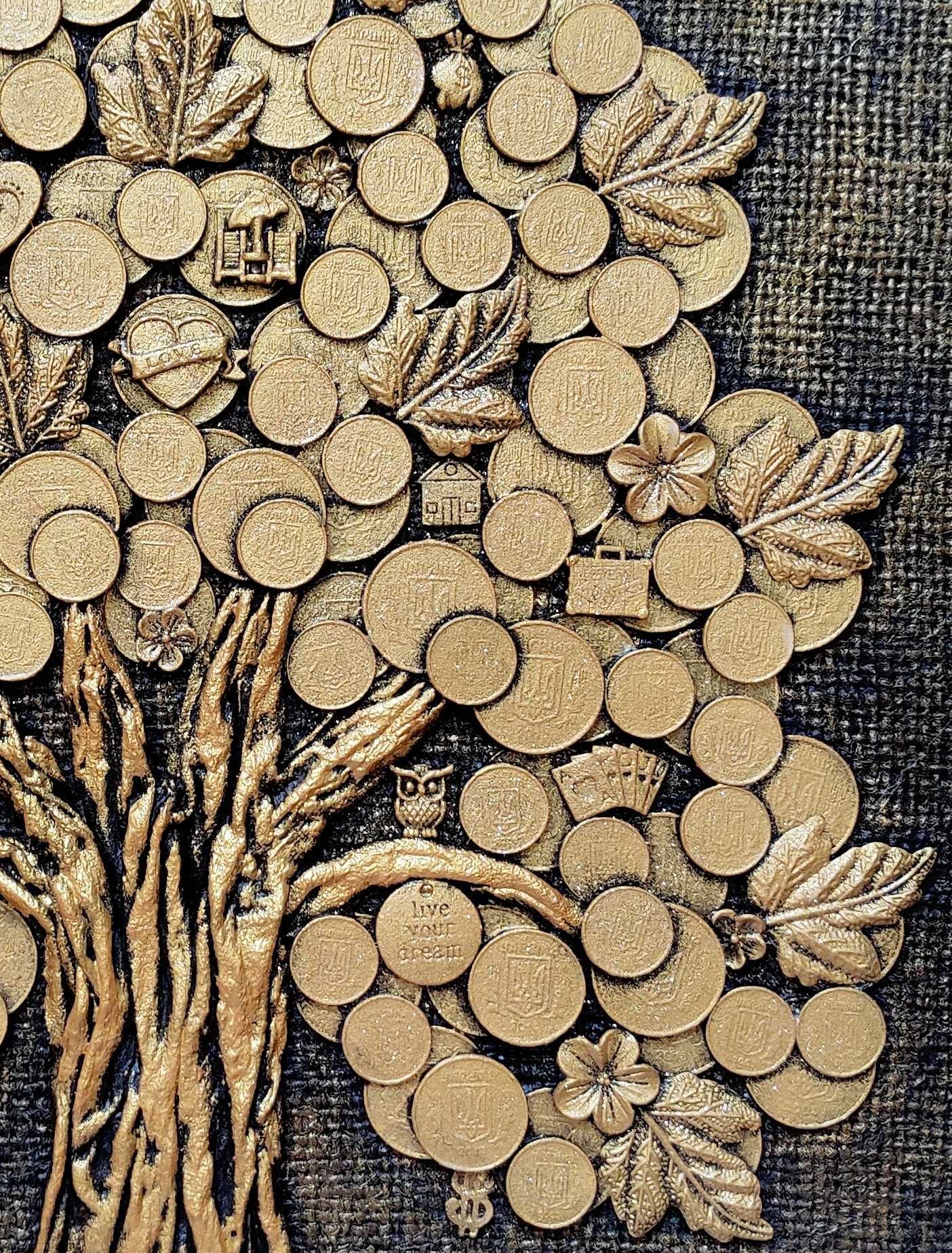 Монетное денежное дерево 30х40