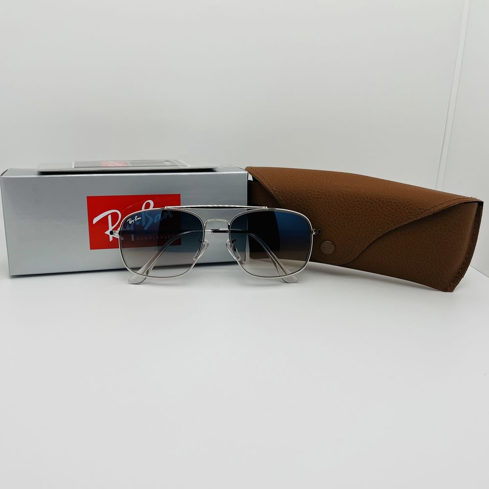 Солнцезащитные очки Ray Ban Colonel 3560 Silver-Blue Grade 57мм стекло