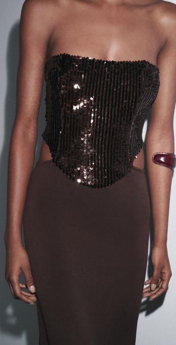 Сукня шоколадного кольору Zara s,m,l