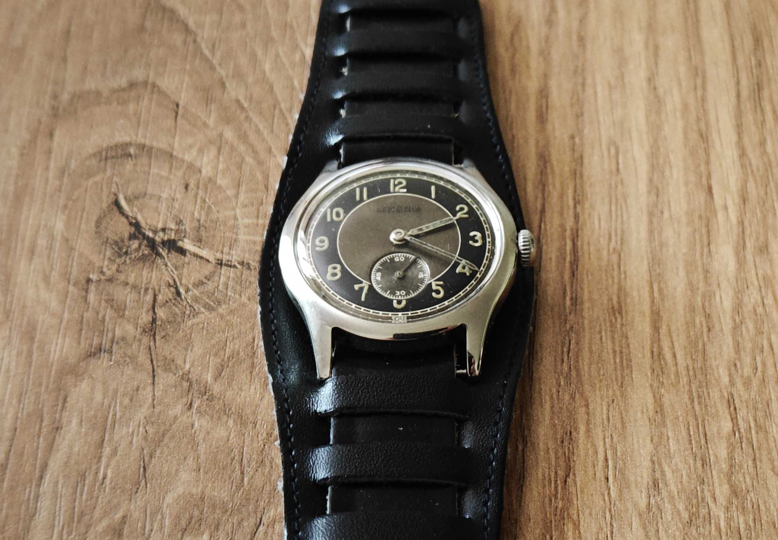 Stary Militarny Zegarek Lemania 239A Bullseye Iwc  50-te Lata Unikat