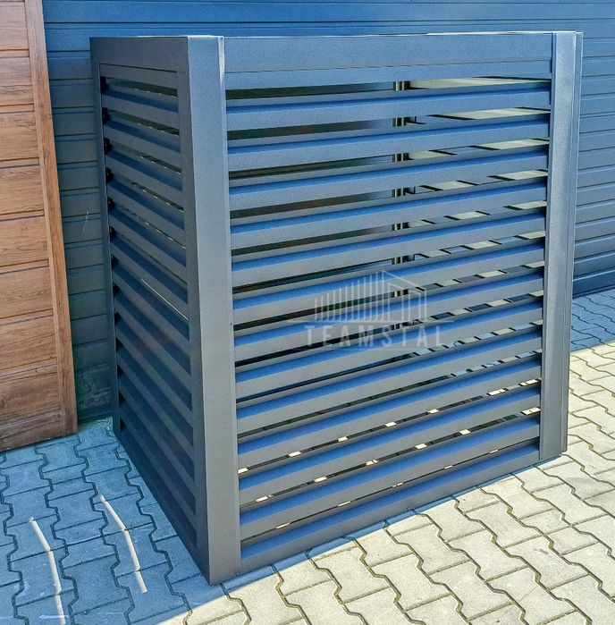 Osłona klimatyzatora Pompy Ciepła 100x70x140cm Antracyt Zabudowa TS942