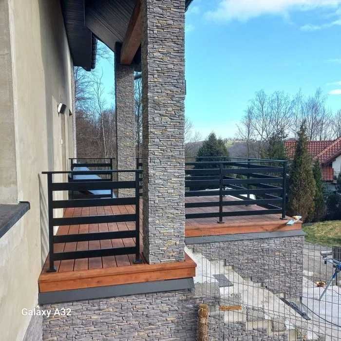 Barierka aluminium balustrada aluminiowa balkon malowana proszkowo