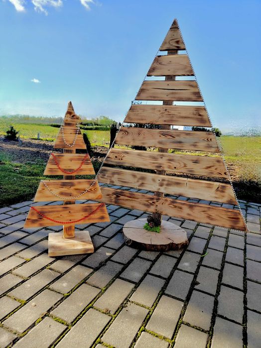 Choinka drewniana ozdobna