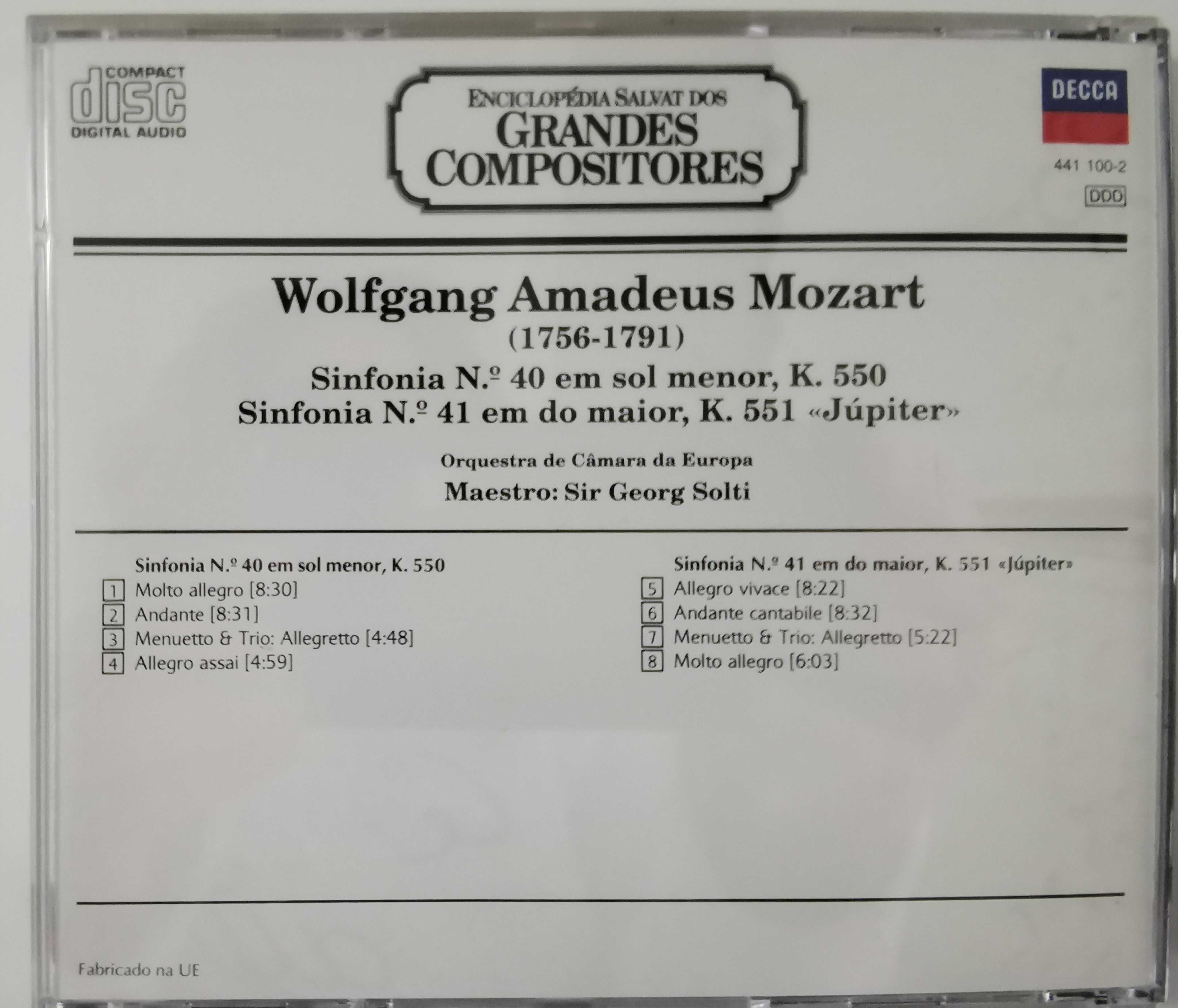 2 CDS - Grandes Cantores Líricos & Wolfgang Amadeus Mozart