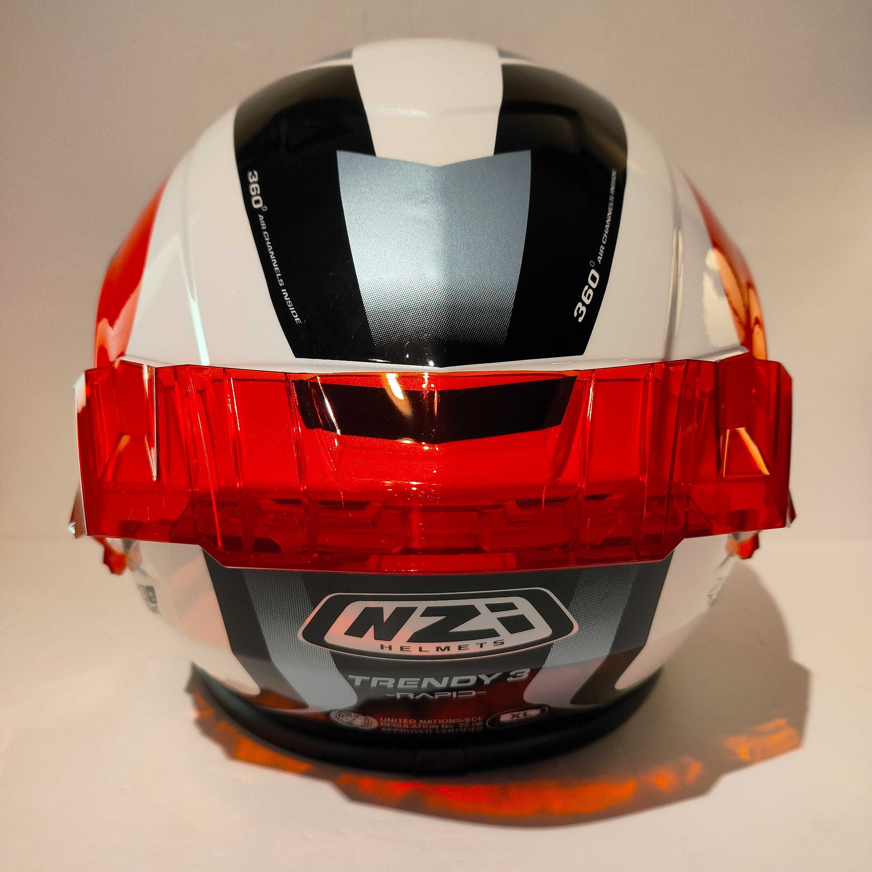 Capacete NZi Trendy 3 rapid c/viseira escura+transparente mota novo
