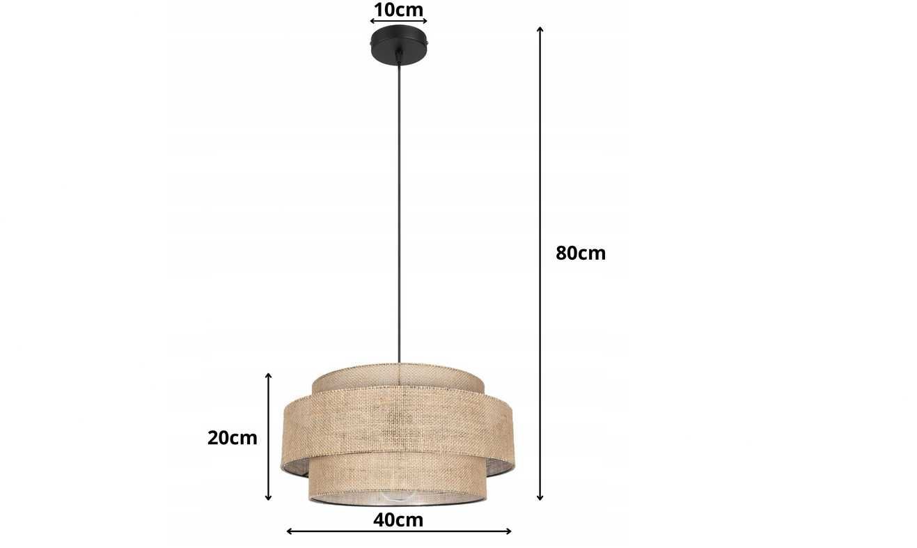 BOHO Duża LAMPA 40 cm Wisząca Do Kuchni Salonu Pokoju Nowa Wysyłka 0zł