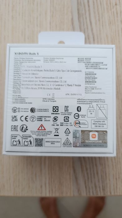 Xiaomi buds 5 cerâmica white