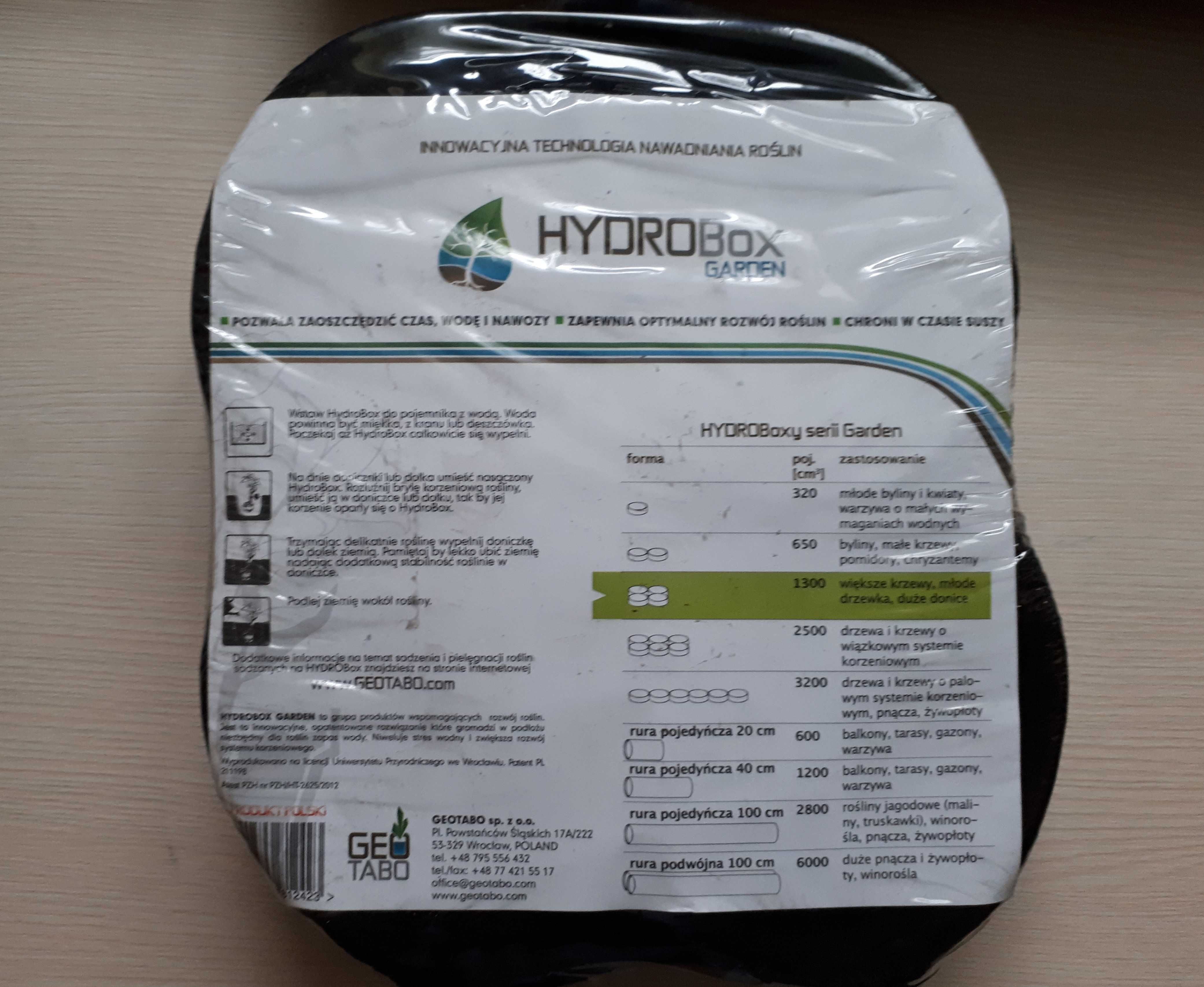 Hydrobox rozmiar 3xS, 3xL, XL, hydrożel, do nawadniania roślin - 4 szt