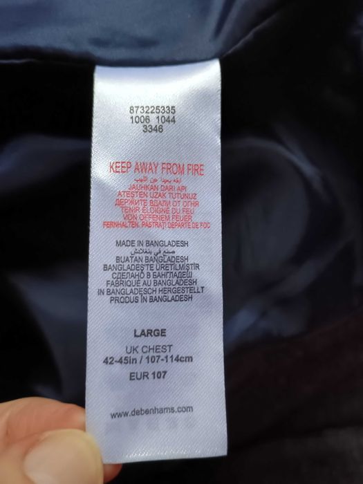 Коричнева курточка жакет твід 50% вовна розмір L об'єм грудей 107-114