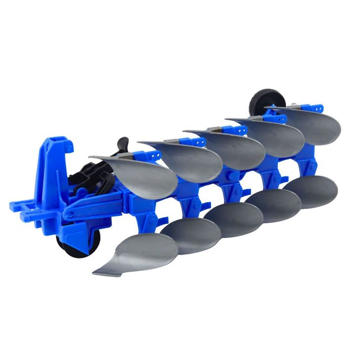 Traktor Rolniczy Farmerski Z Pługiem Napęd Czerwony