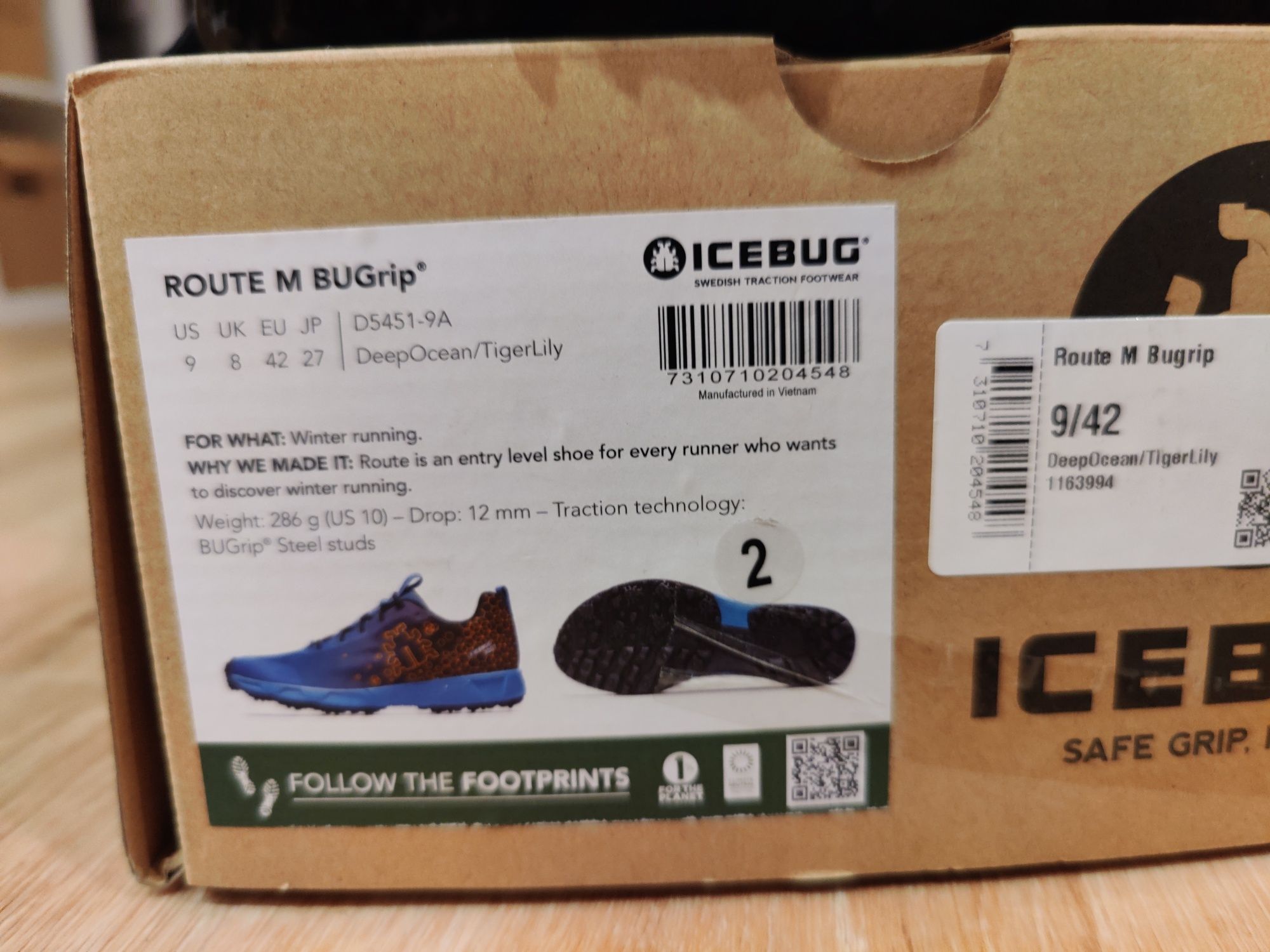Buty do biegania Icebug Route BuGrip 42 nowe