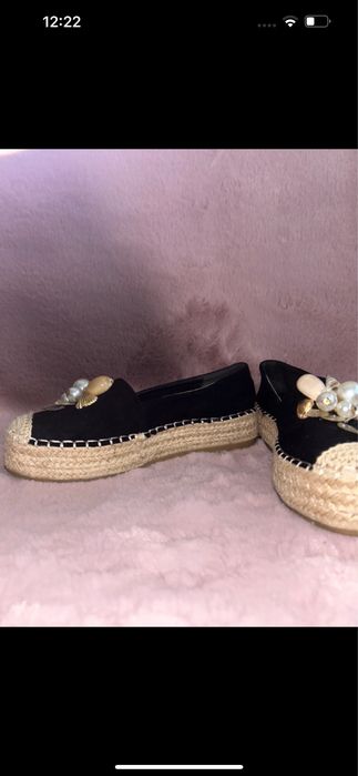 Czarne espadryle rozmiar 37