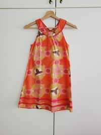 Różowo-pomarańczowa sukienka Next