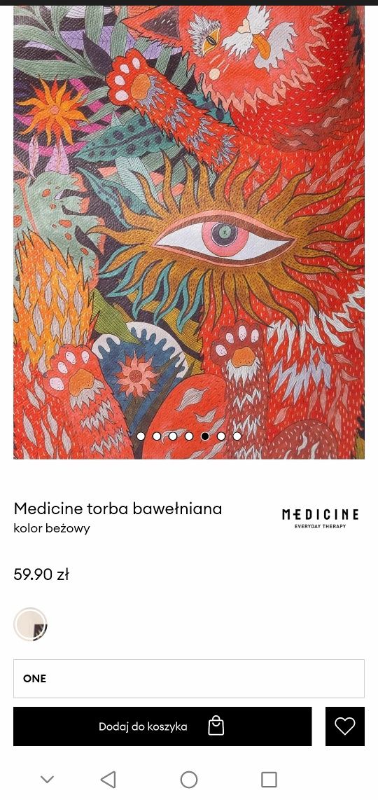 MEDiCiNE Limitowana Edc. ART SERiES torba Shopper Do ręki / i Na ramię