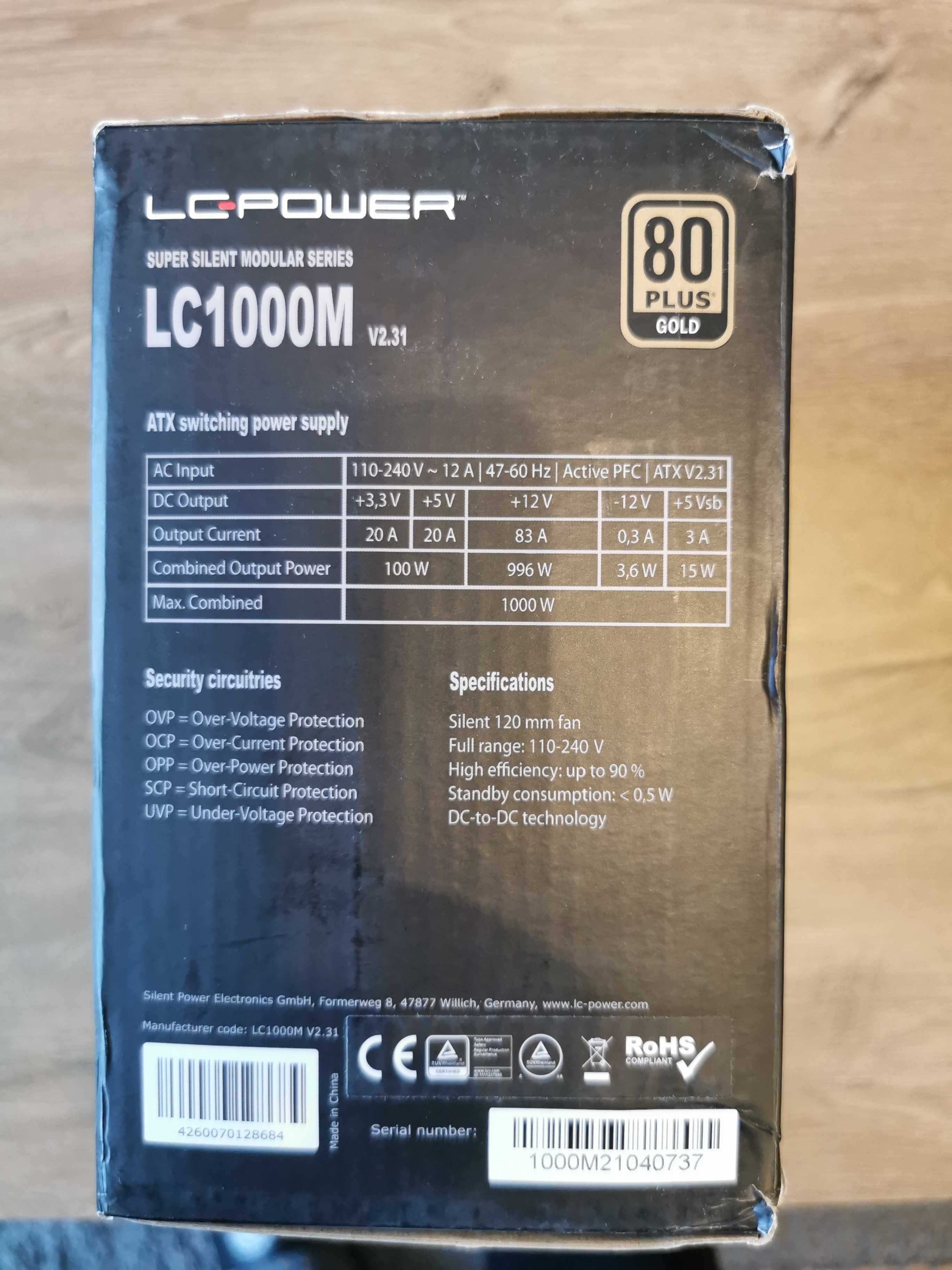 Zasilacz LC-POWER 1000W LC1000M V2.31 80+ GOLD