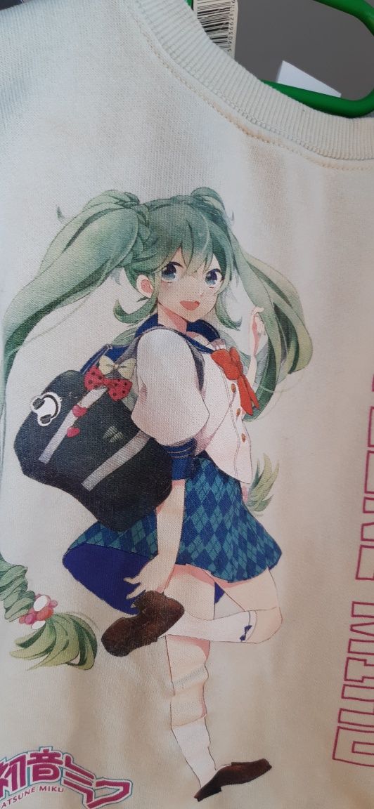 Dziewczeca bluza anime zara r. 128 mint kolor