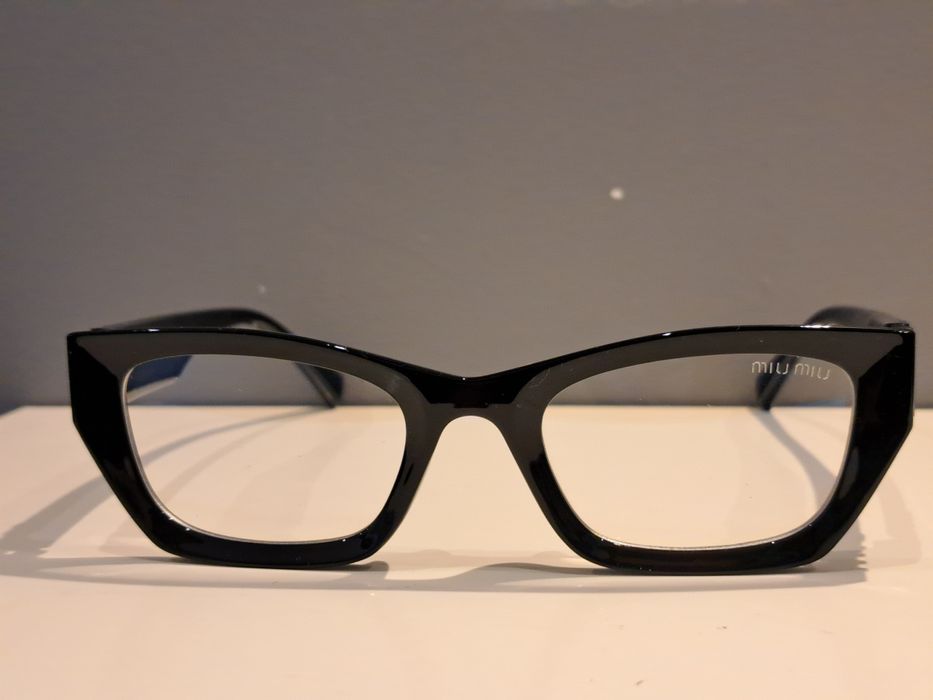 MIU MIU czarne nowe damskie okulary zerówki oprawki korekcyjne