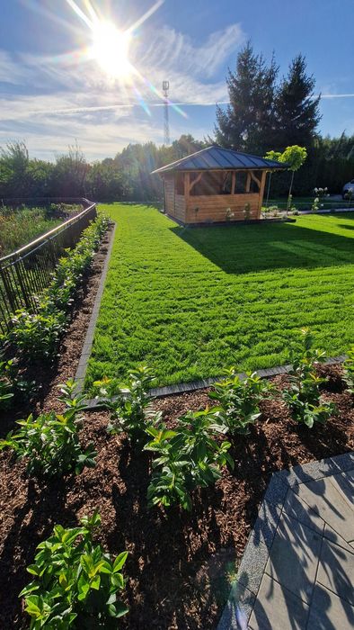 Nawadnianie, trawnik, kostka brukowa, ogród, odwodnienia