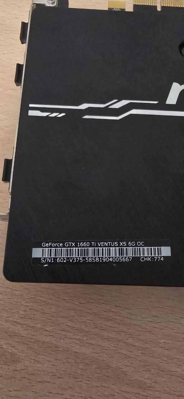 Msi Ventus GTX 1660Ti 6Gb