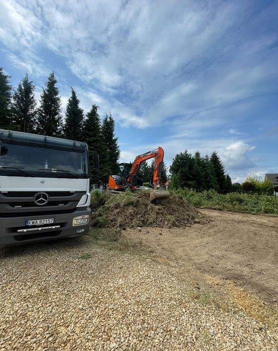 Usługi koparką prace ziemne minikoparka gąsienicowa wykopy wywóz