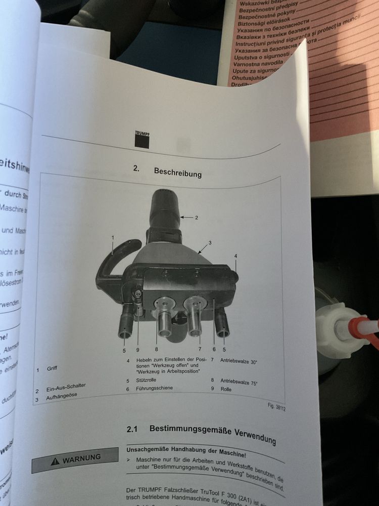 Zamykarka zakładek felców TruTool F300 TRUMPF -nowa