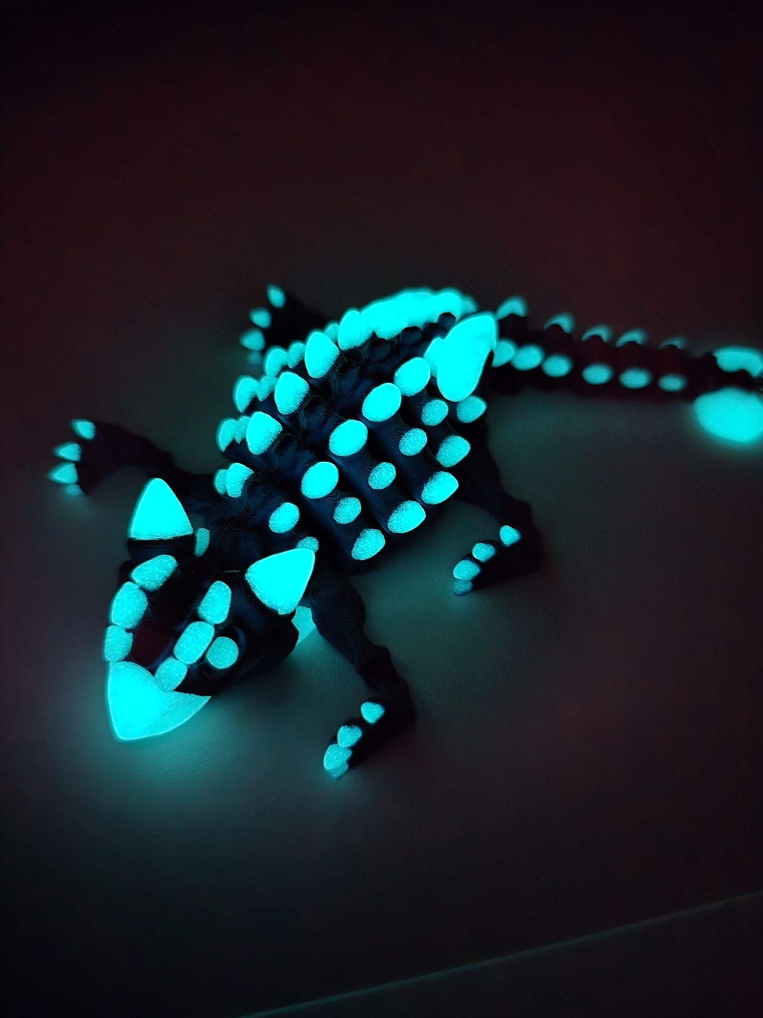Świecący Keyspinner + Ankylozaur 2w1- KeyRambit KeyFlipper Druk3d