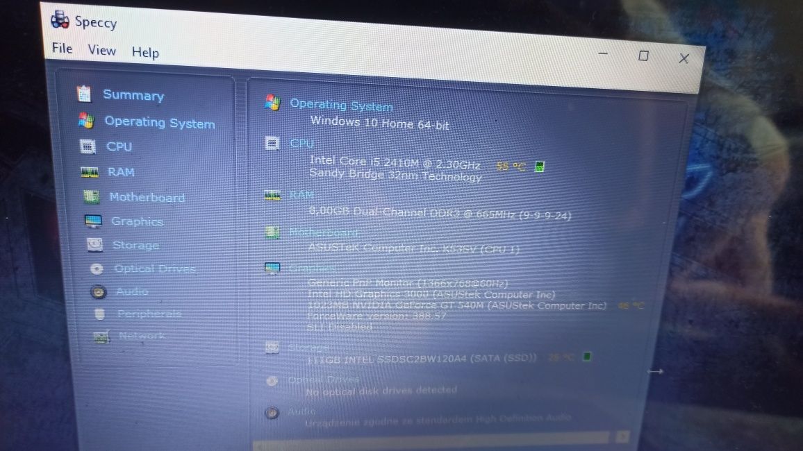 Laptop Asus i5 grafika GeForce 8gb RAM  dysk ssd
Laptop jest bardzo ko