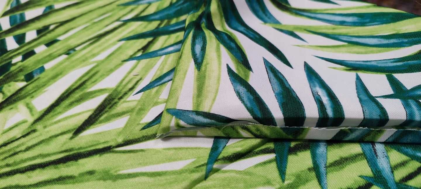 Tkanina na zasłony matowa palmy zielone szerokość 150 na metry
