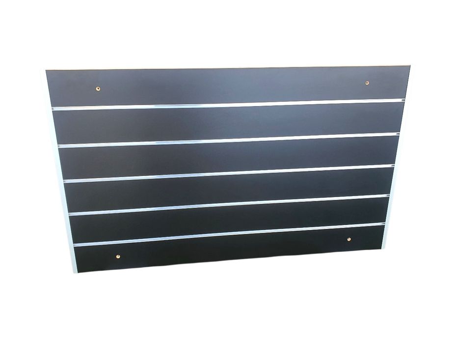 Panel sklepowy Spacewall Slatwall 150x90 cm czarny aluminium