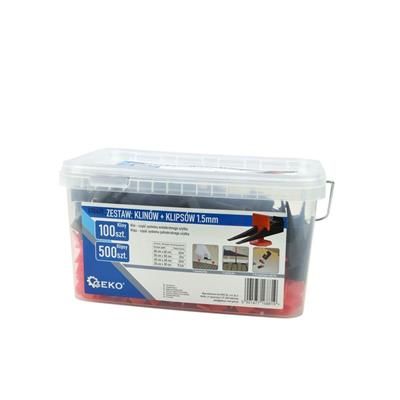 System poziomowania płytek 100 klin 500 klip 1,5mm