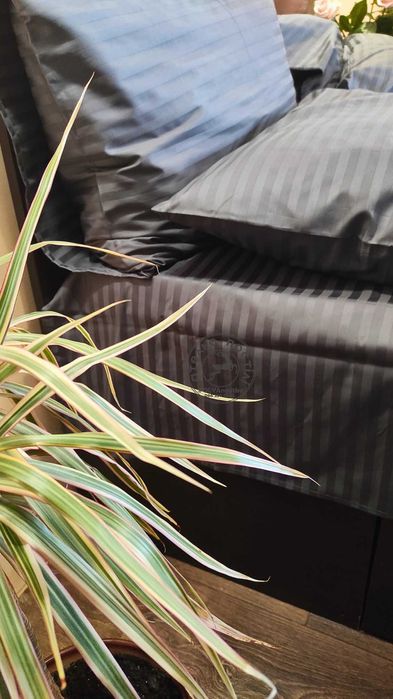 Постіль страйп сатин сірий, білий, рожевий, беж. Пошив на замовлення