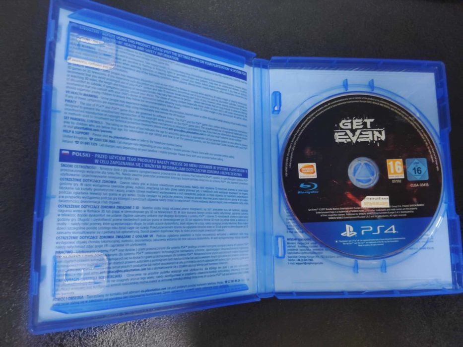 Get Even PS4 Polskie napisy są w grze / Polska okładka