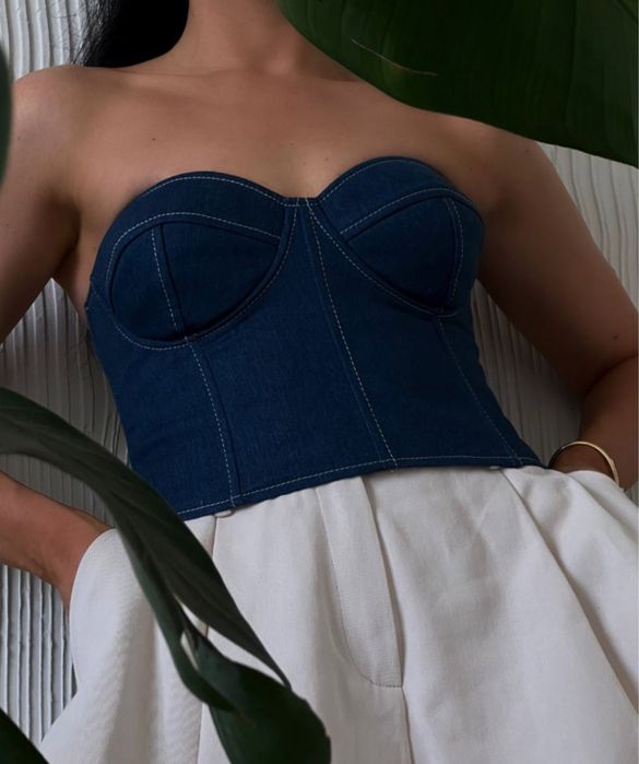 Джинсовий корсет