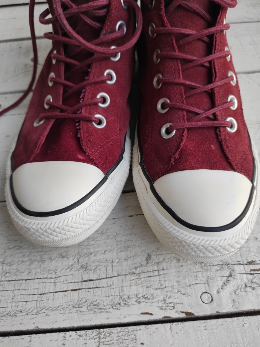 демисезонные замшевые высокие кеды ботинки converse Chuck Taylor 42p.