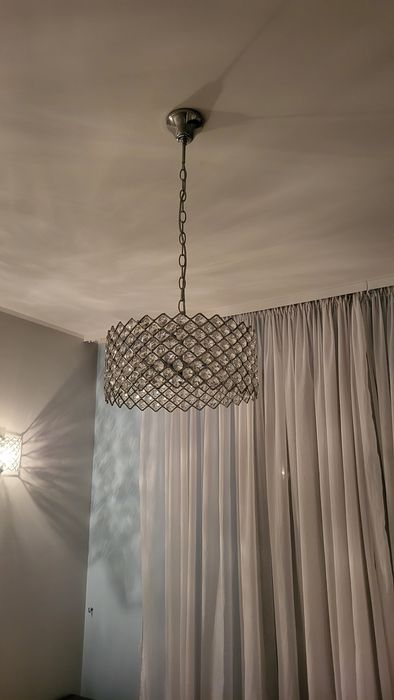 Żyrandol, kinkiety imitacja kryształów