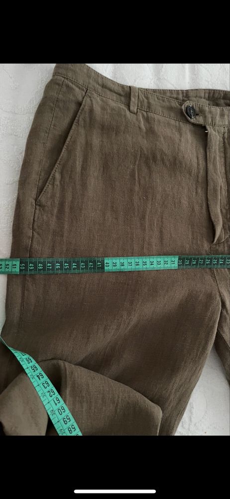 Spodnie 100% len - Massimo Dutti